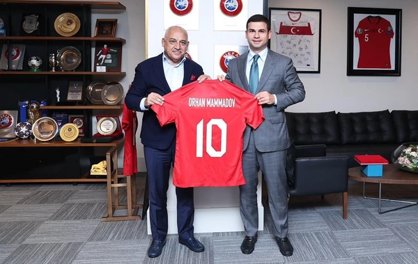 Orxan Məmmədov Türkiyə Futbol Federasiyasının prezidenti ilə görüşüb - FOTO