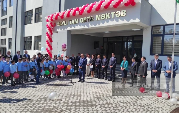 Heydər Əliyev Fondunun Qaxda inşa etdiyi məktəb istifadəyə verilib - FOTO