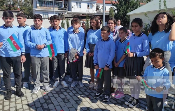 Heydər Əliyev Fondunun Qaxda inşa etdiyi məktəb istifadəyə verilib - FOTO