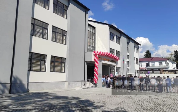 Heydər Əliyev Fondunun Qaxda inşa etdiyi məktəb istifadəyə verilib - FOTO