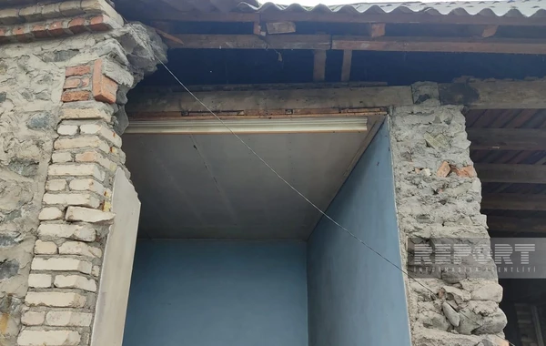 Yağış suyu Zaqatalada yaşayış evinin bir hissəsini dağıdıb - FOTO