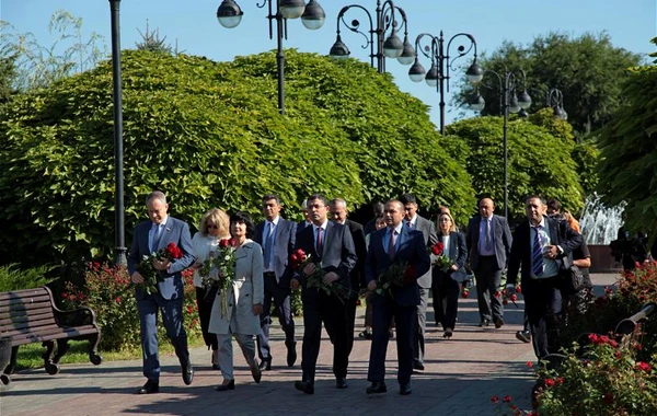 Azərbaycan nümayəndə heyəti Həştərxanda keçirilən VIII Xəzər Media Forumunda iştirak edib - FOTO