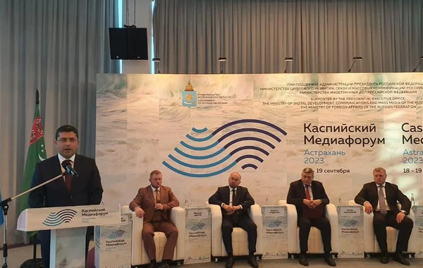 Azərbaycan nümayəndə heyəti Həştərxanda keçirilən VIII Xəzər Media Forumunda iştirak edib - FOTO