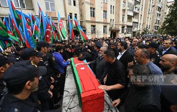 Erməni terroru nəticəsində həlak olan polis serjantı dəfn olunub - FOTO - YENİLƏNİB 2