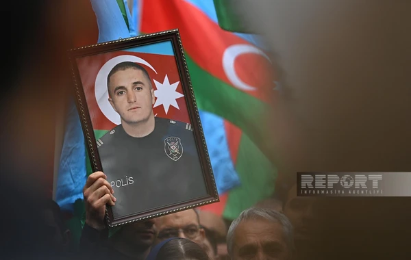 Erməni terroru nəticəsində həlak olan polis serjantı dəfn olunub - FOTO - YENİLƏNİB 2