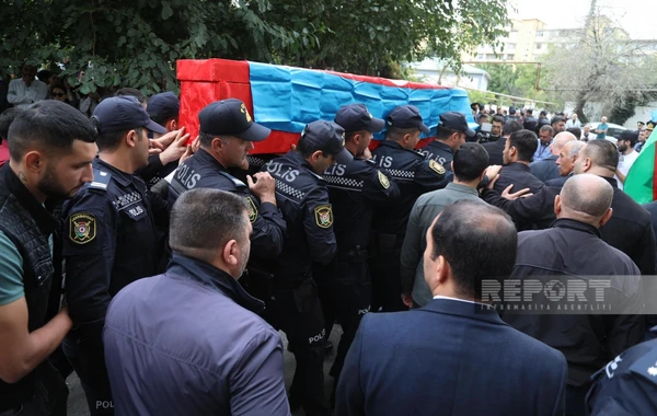 Erməni terroru nəticəsində həlak olan polis serjantı dəfn olunub - FOTO - YENİLƏNİB 2