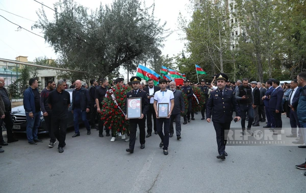 Erməni terroru nəticəsində həlak olan polis serjantı dəfn olunub - FOTO - YENİLƏNİB 2