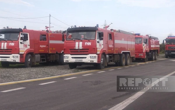 Сотрудники МЧС Азербайджана потушили пожар на АЗС вблизи Ханкенди - ОБНОВЛЕНО + ФОТО
