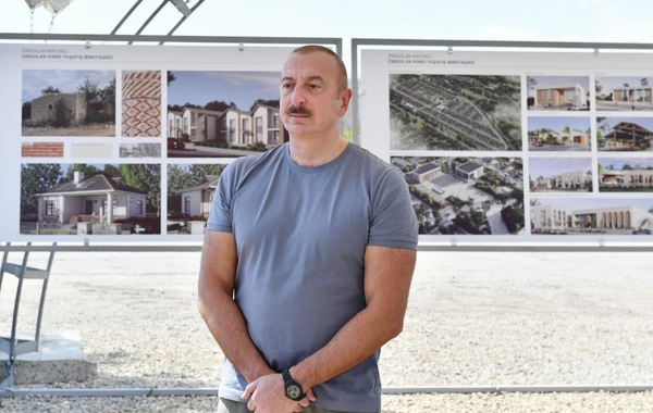 Президент Азербайджана заложил фундамент села Зангилан - ОБНОВЛЕНО + ФОТО