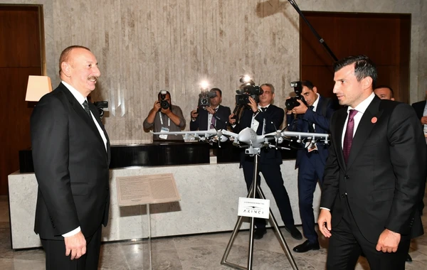 İlham Əliyev və Mehriban Əliyeva 74-cü Beynəlxalq Astronavtika Konqresinin açılışında - YENİLƏNİB + FOTO