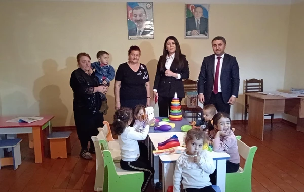 Ermənistanla sərhəd kənddə fəaliyyəti dayandırılan bağça 30 ildən sonra istifadəyə verilib - FOTO