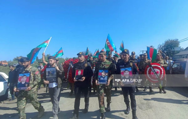 Antiterror tədbirlərində yaralanaraq şəhid olan polis dəfn edilib - FOTO
