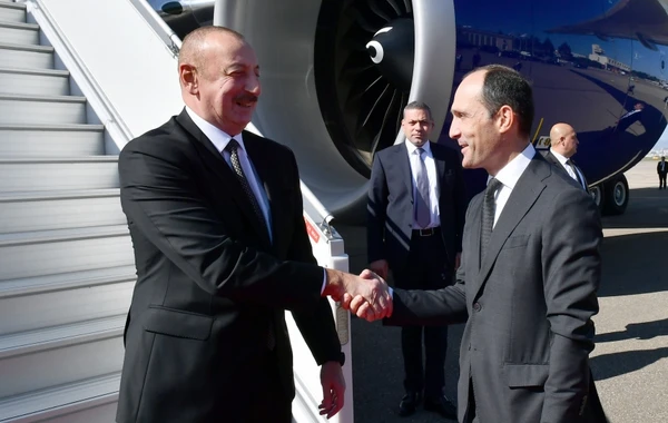Azərbaycan Prezidenti İlham Əliyev Gürcüstana işgüzar səfərə gedib - FOTO