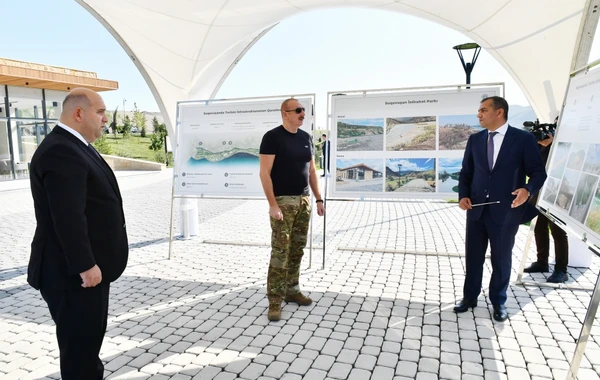 Prezident Tərtər rayonunun Suqovuşan qəsəbəsində istirahət parkının açılışında iştirak edib - YENİLƏNİB + FOTO