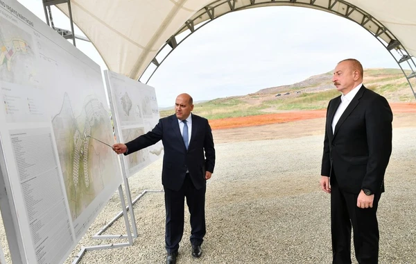 Prezident İlham Əliyev Füzulinin Cuvarlı kəndinin təməlini qoyub - FOTO - YENİLƏNİB