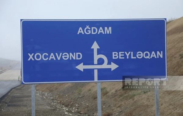 Ağdam-Füzuli avtomobil yolunun tikintisi ilə bağlı son vəziyyət açıqlanıb - FOTO