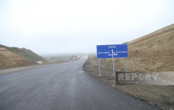 Ağdam-Füzuli avtomobil yolunun tikintisi ilə bağlı son vəziyyət açıqlanıb - FOTO