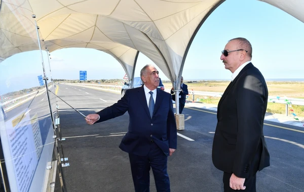 Prezident Qubada ödənişli yeni avtomobil yolunun açılışında iştirak edib - YENİLƏNİB - FOTO