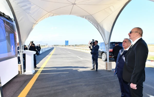 Prezident Qubada ödənişli yeni avtomobil yolunun açılışında iştirak edib - YENİLƏNİB - FOTO