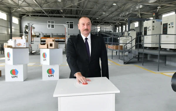 Президент принял участие в церемониях открытия и закладки фундаментов ряда предприятий в Сумгайыте - ФОТО