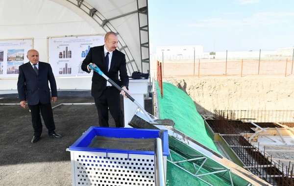 Президент принял участие в церемониях открытия и закладки фундаментов ряда предприятий в Сумгайыте - ФОТО