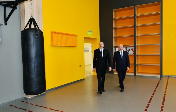 Президент ознакомился с условиями, созданными на Сумгайытском городском стадионе - ФОТО