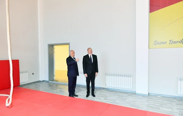 Президент ознакомился с условиями, созданными на Сумгайытском городском стадионе - ФОТО