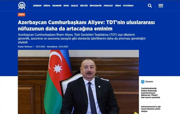 Dünya mediası Türk Dövlətləri Təşkilatının Astanadakı yubiley Zirvə görüşünə geniş yer ayırıb - FOTO