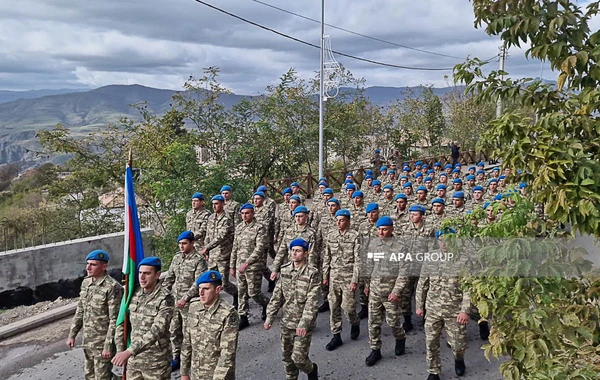 Laçın şəhərində Zəfər Günü ilə bağlı yürüş keçirilib - FOTO