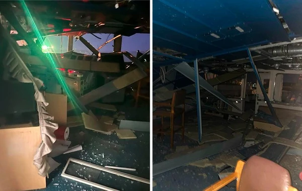 Rusiya Odessanın limanında Liberiyanın gəmisini atəşə tutub - FOTO