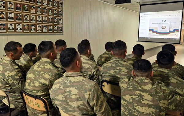 Azərbaycan Ordusunda Konstitusiya Günü münasibətilə silsilə tədbirlər keçirilib - FOTO