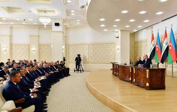 Президенты Азербайджана и Ирака выступили с заявлениями для прессы - ОБНОВЛЕНО + ФОТО