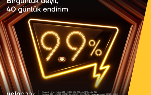 Yelo Bank-dan birgünlük deyil, 40 günlük endirimli kredit kampaniyası!