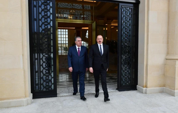 Azərbaycan və Tacikistan prezidentlərinin görüşü olub - YENİLƏNİB - FOTO