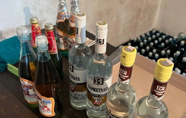 Ağstafada saxta içkilər istehsal edən müəssisə aşkarlanıb - FOTO