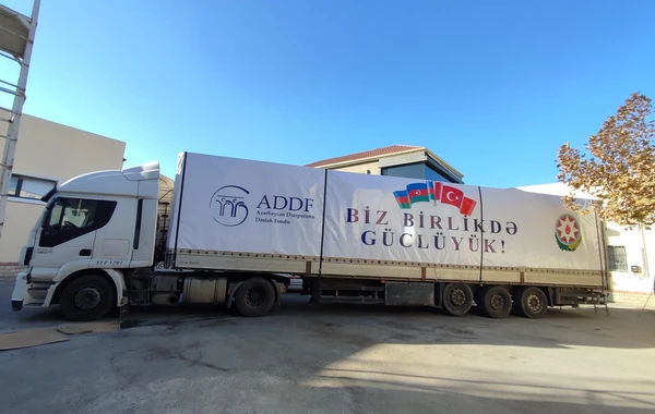 Azərbaycan Türkiyənin zəlzələ bölgəsinə növbəti yardım göndərib - FOTO