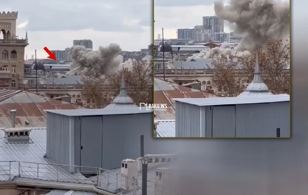 Bakıda restoranda baş verən yanğın söndürülüb - VİDEO - YENİLƏNİB