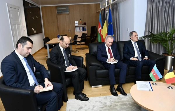 Ceyhun Bayramov belçikalı həmkarı ilə görüşüb - FOTO