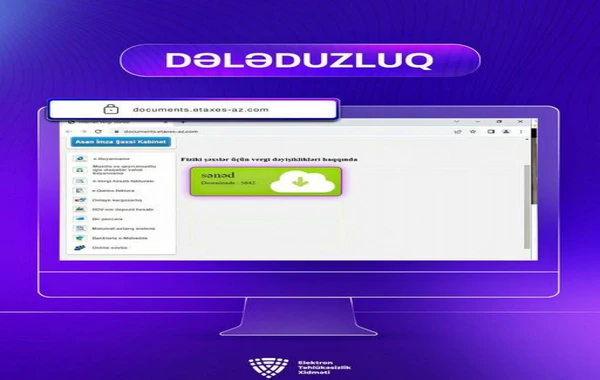 ETX: Dövlət Vergi Xidmətinin saxta portalı yaradılıb