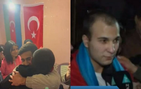 Əsirlikdən azad edilən Aqşin Bəbirov və Hüseyn Axundov ailələrinə qovuşublar - FOTO/VİDEO