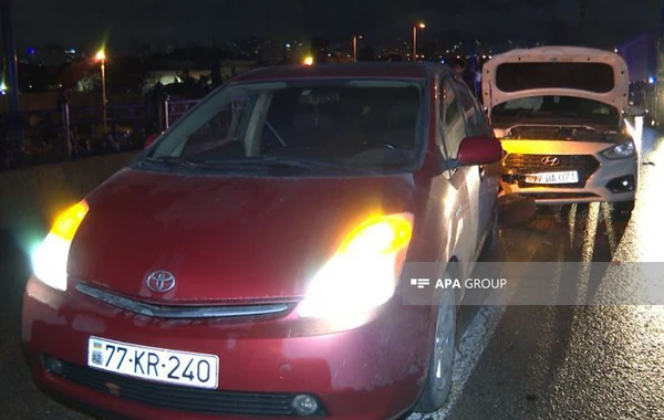 Bakıda 4 maşın toqquşub, xəsarət alan var - FOTO