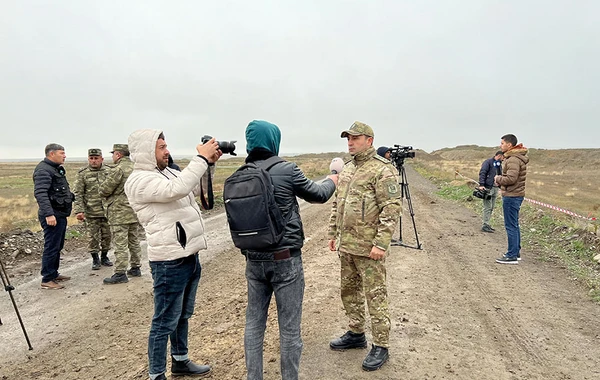 Media nümayəndələri mühəndis-istehkam bölmələrinin fəaliyyətini izləyiblər - FOTO/VİDEO