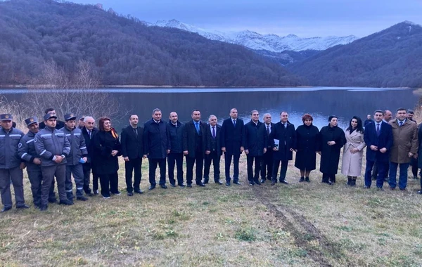 Göygöl Milli Parkının ərazisində su hövzəsinə 1500-dən çox balıq körpəsi buraxılıb - FOTO