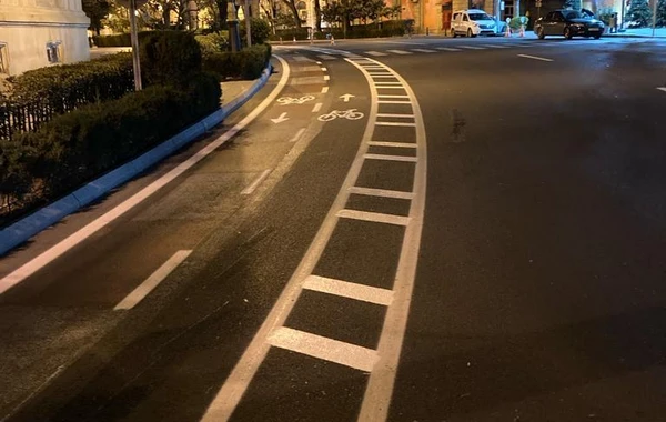 AYNA Bakıda velosiped yolunun salınmasına dair layihənin icrasına başlayıb - FOTO