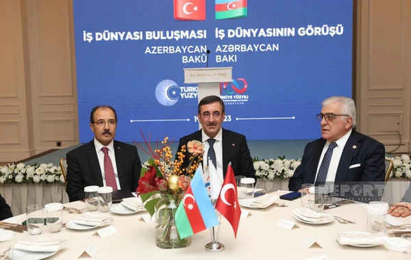 Bakıda Türkiyənin vitse-prezidentinin iştirakı ilə "İş Dünyasının Görüşü" adlı tədbir keçirilir - FOTO
