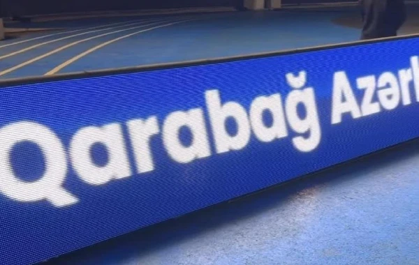 Xankəndi stadionu işıqlandırıldı, lövhələr quraşdırıldı - FOTO