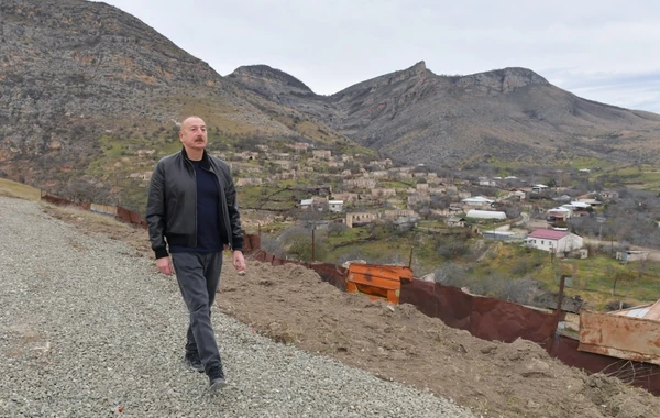 Prezident Xocalı rayonunun Pirlər kəndində olub - FOTO