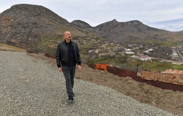 Prezident Xocalı rayonunun Pirlər kəndində olub - FOTO