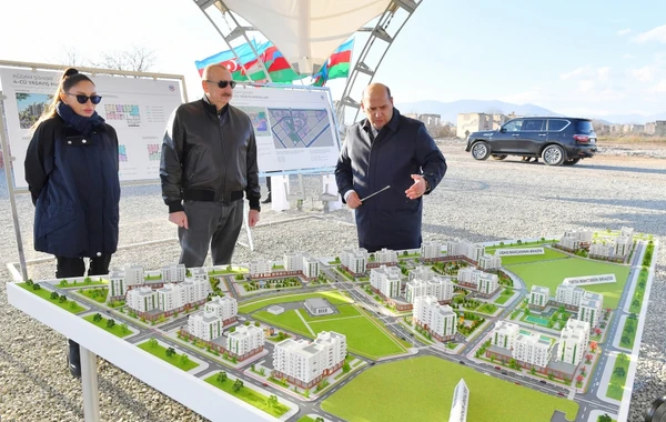 Ağdam şəhərində dördüncü yaşayış kompleksinin təməlqoyma mərasimi olub - FOTO