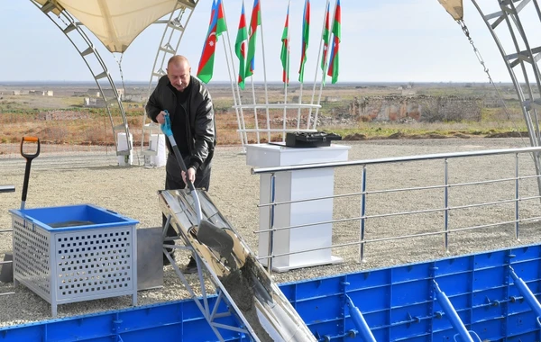 Ağdam rayonunun Salahlı Kəngərli kəndinin təməli qoyulub - FOTO